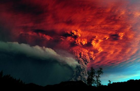 Erupting Volcano, Puyehue, Chile desktop wallpaper